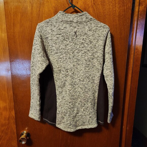 Women's Medium Browning Gray/Brown Fleece Lined Mock Neck Full Zip Jacket - Picture 9 of 9